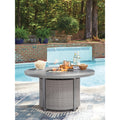 Signature Design By Ashley Dillon Beach Gray Outdoor Fire Pit Table 48 W X 48 D X 25 H