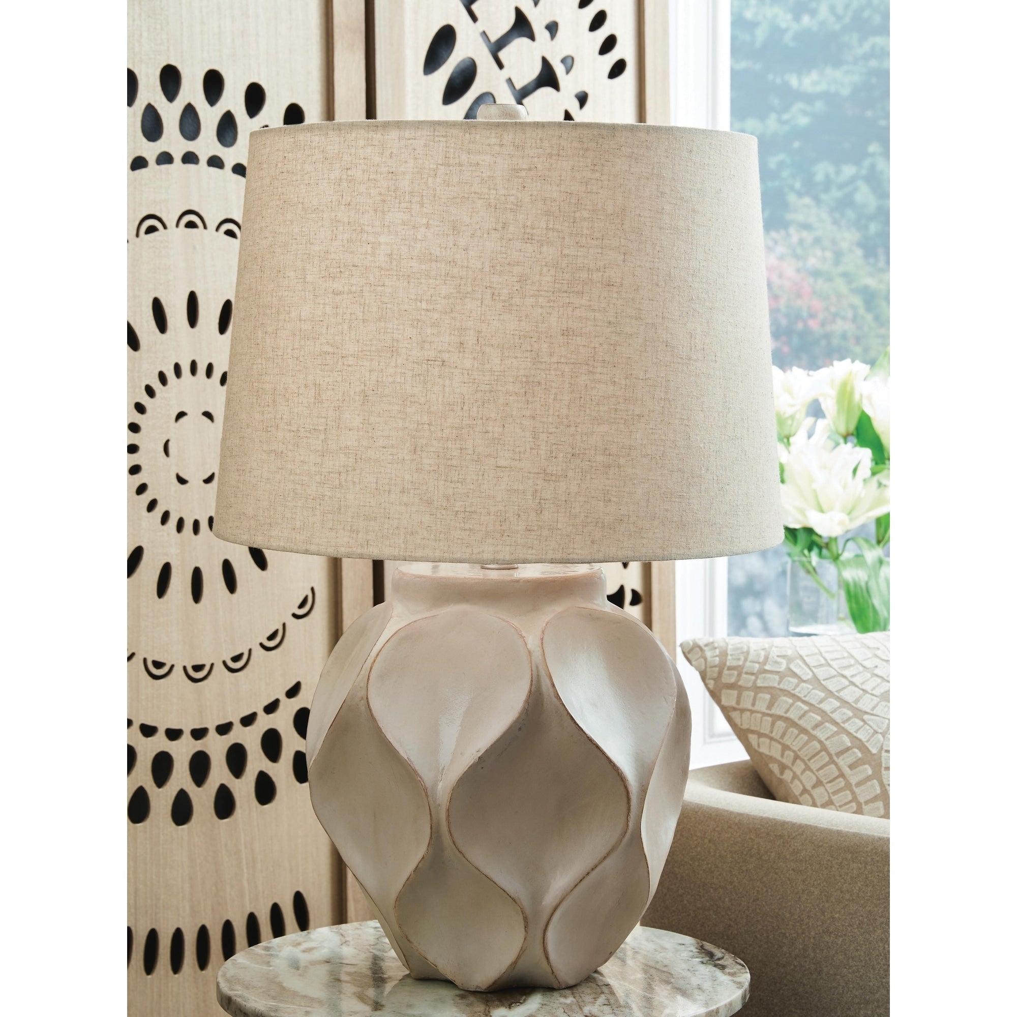 Signature Design By Ashley Edselham Beige Table Lamp 16 W X 16 D X 25 H