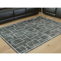 Signature Design By Ashley Elderland Black Gray Washable Area Rug