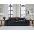 Signature Design By Ashley Emilia Black 2 Piece Sectional Loveseat 98 W X 41 D X 36 H