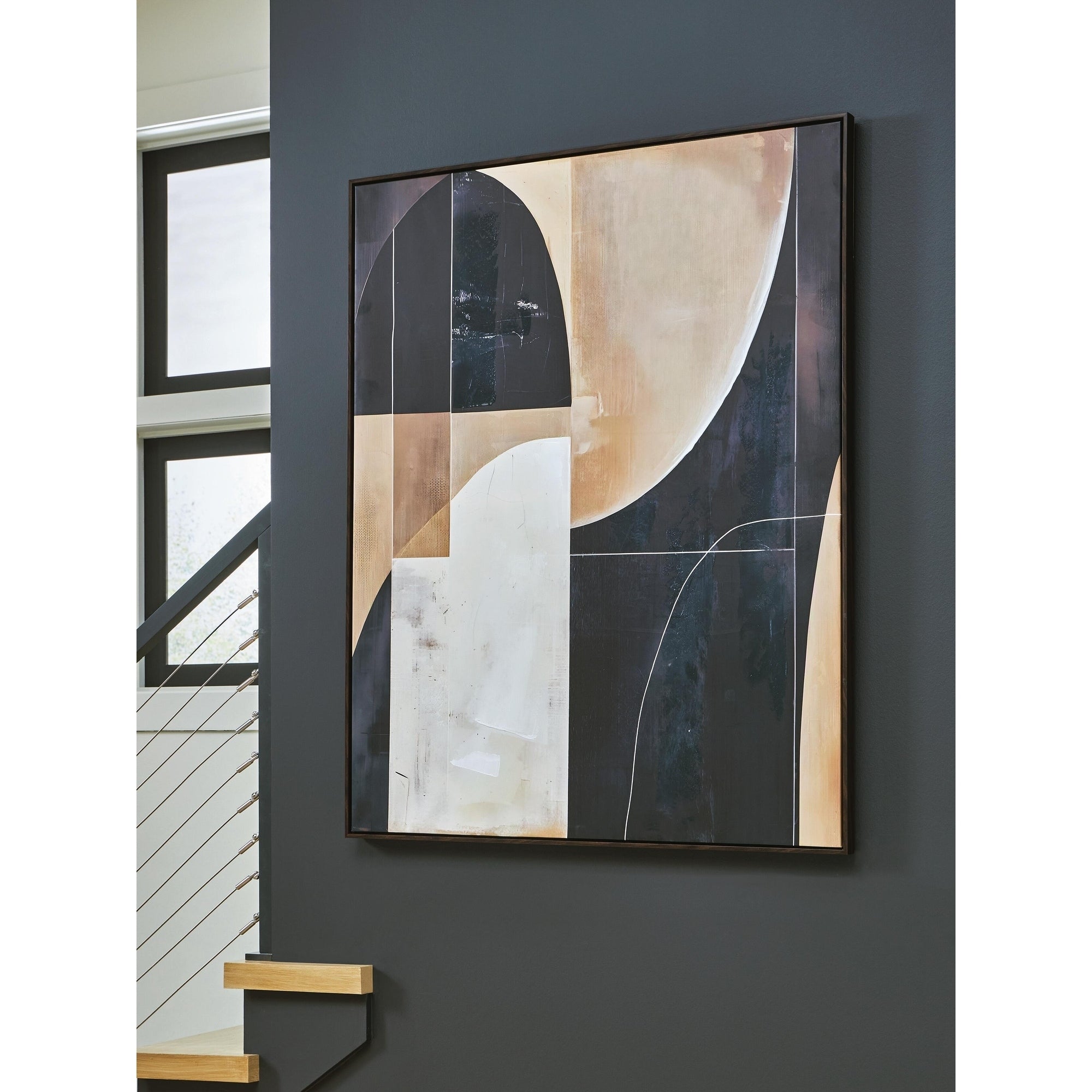 Signature Design By Ashley Ewanford Black Brown Wall Art