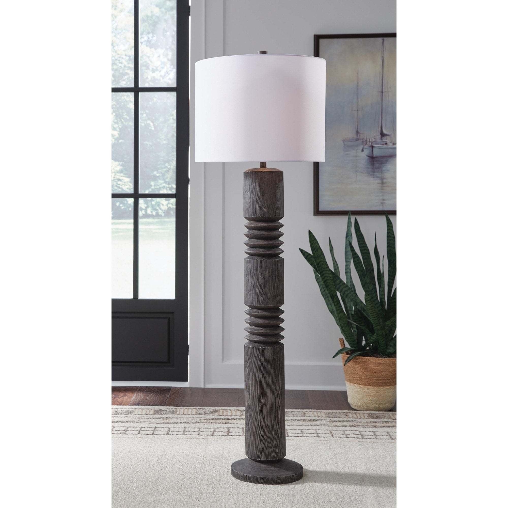 Signature Design By Ashley Fainwell Black Floor Lamp 20 W X 20 D X 63.5 H