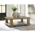 Signature Design By Ashley Flangren Light Brown Coffee Table 52 W X 33 D X 18 H