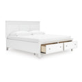Signature Design By Ashley Fortman White Platform Storage Bed