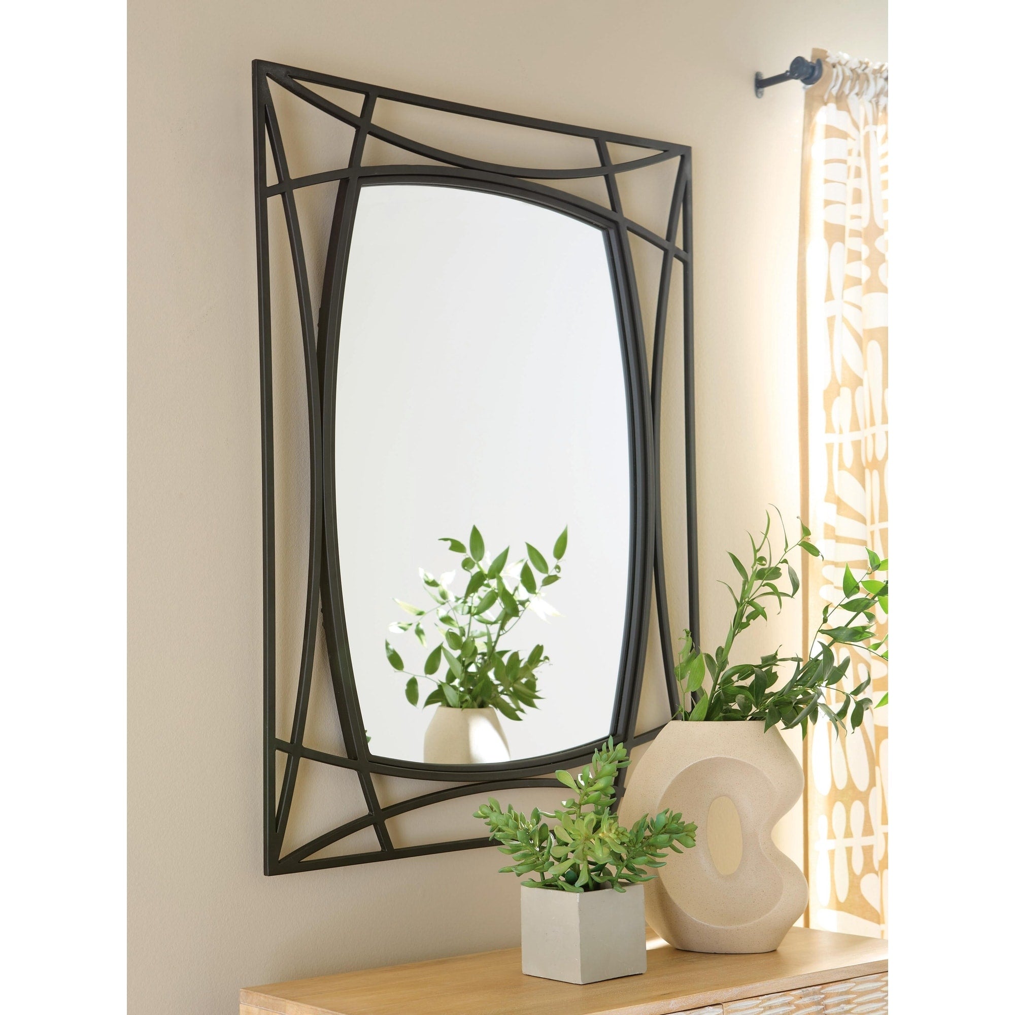 Signature Design By Ashley Freenville Black Accent Mirror 30 W X 1 D X 40 H