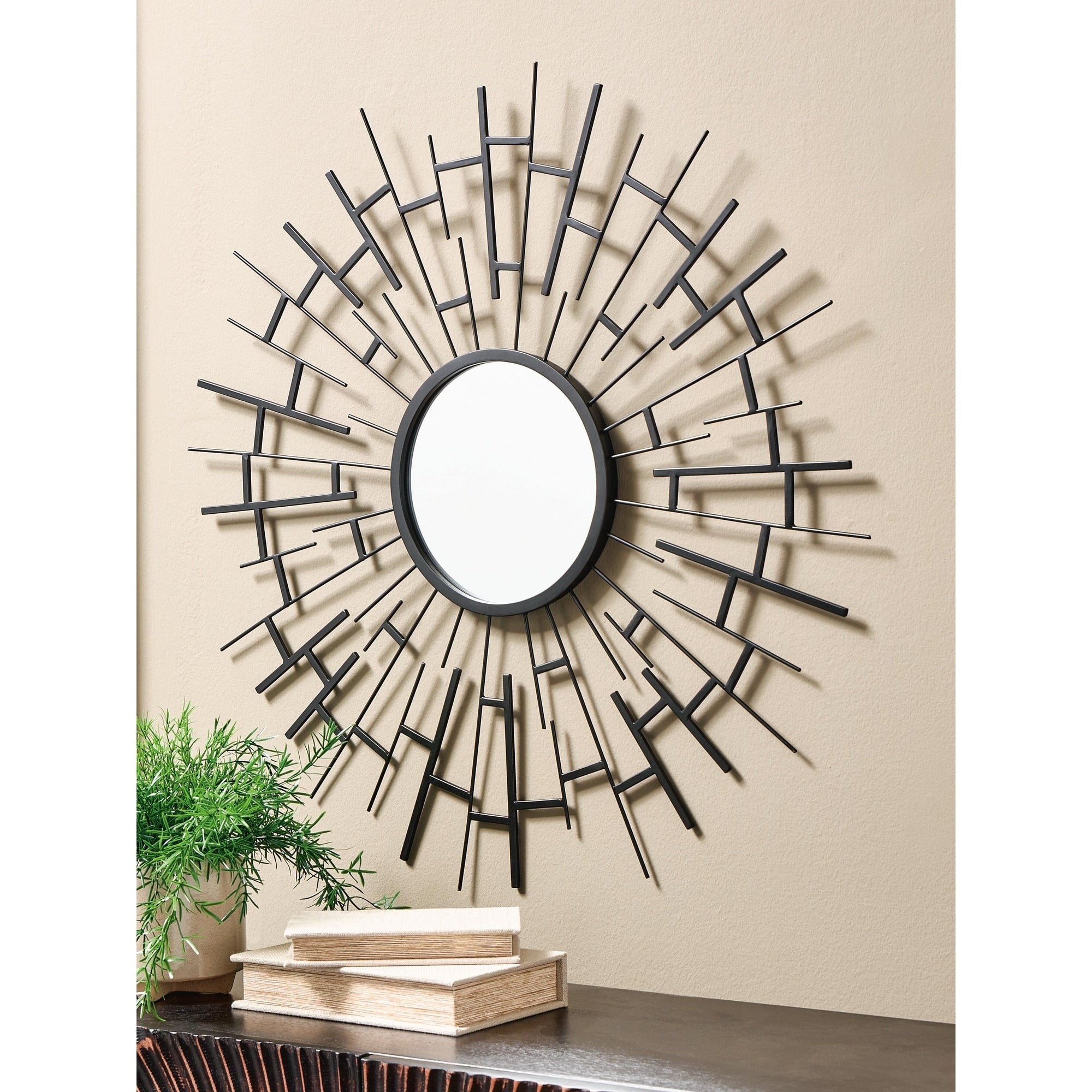Signature Design By Ashley Garrenworth Black Accent Mirror 32 W X 1 D X 32 H