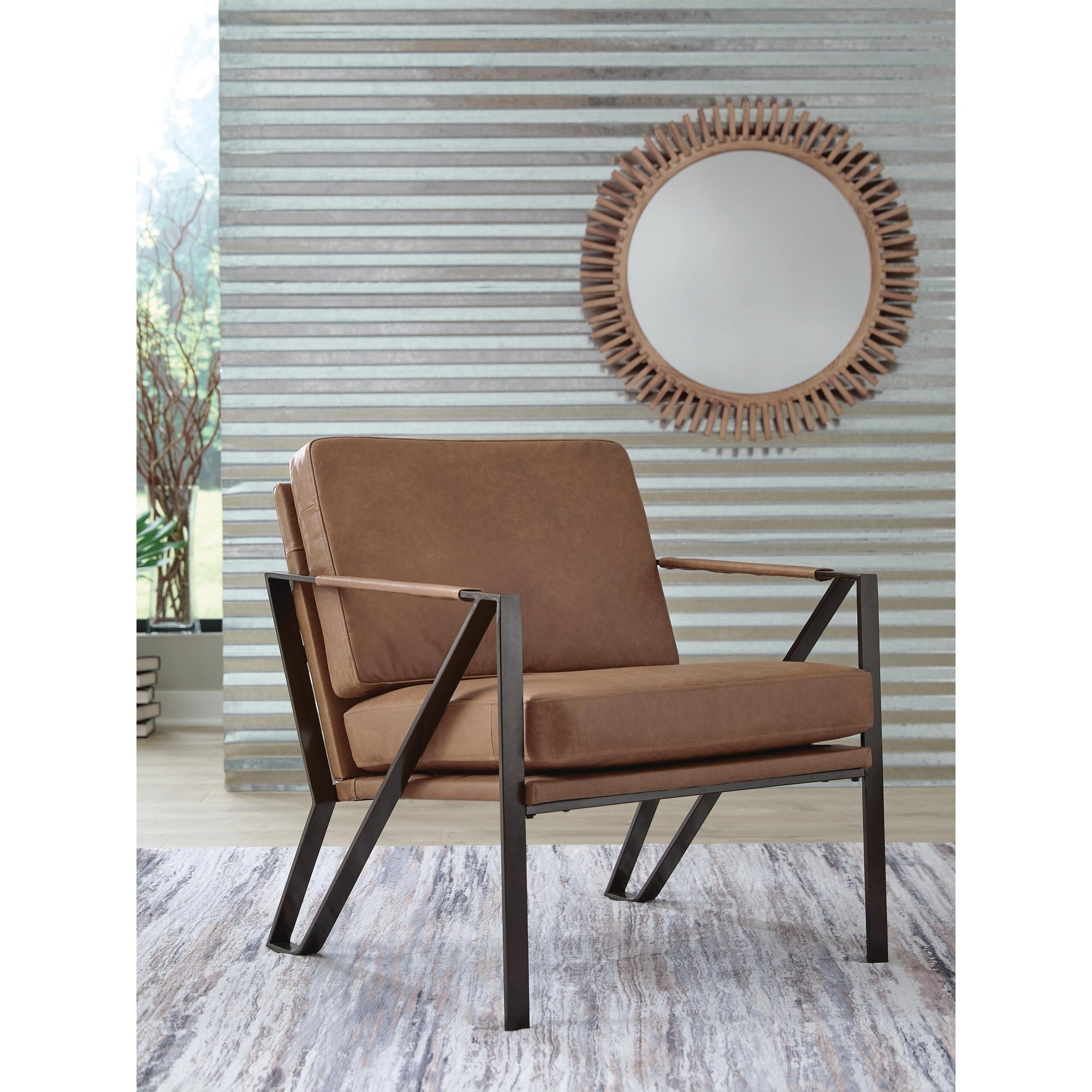 Signature Design By Ashley Garronmont Brown Black Accent Chair 29.5 W X 28.63 D X 34 H