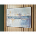 Signature Design By Ashley Gatesford Blue White Tan Wall Art