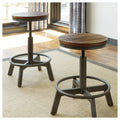 Carbon Loft Gunnar Distressed Brown Wood Aged Gunmetal Metal Counter Height Stools Set Of 2