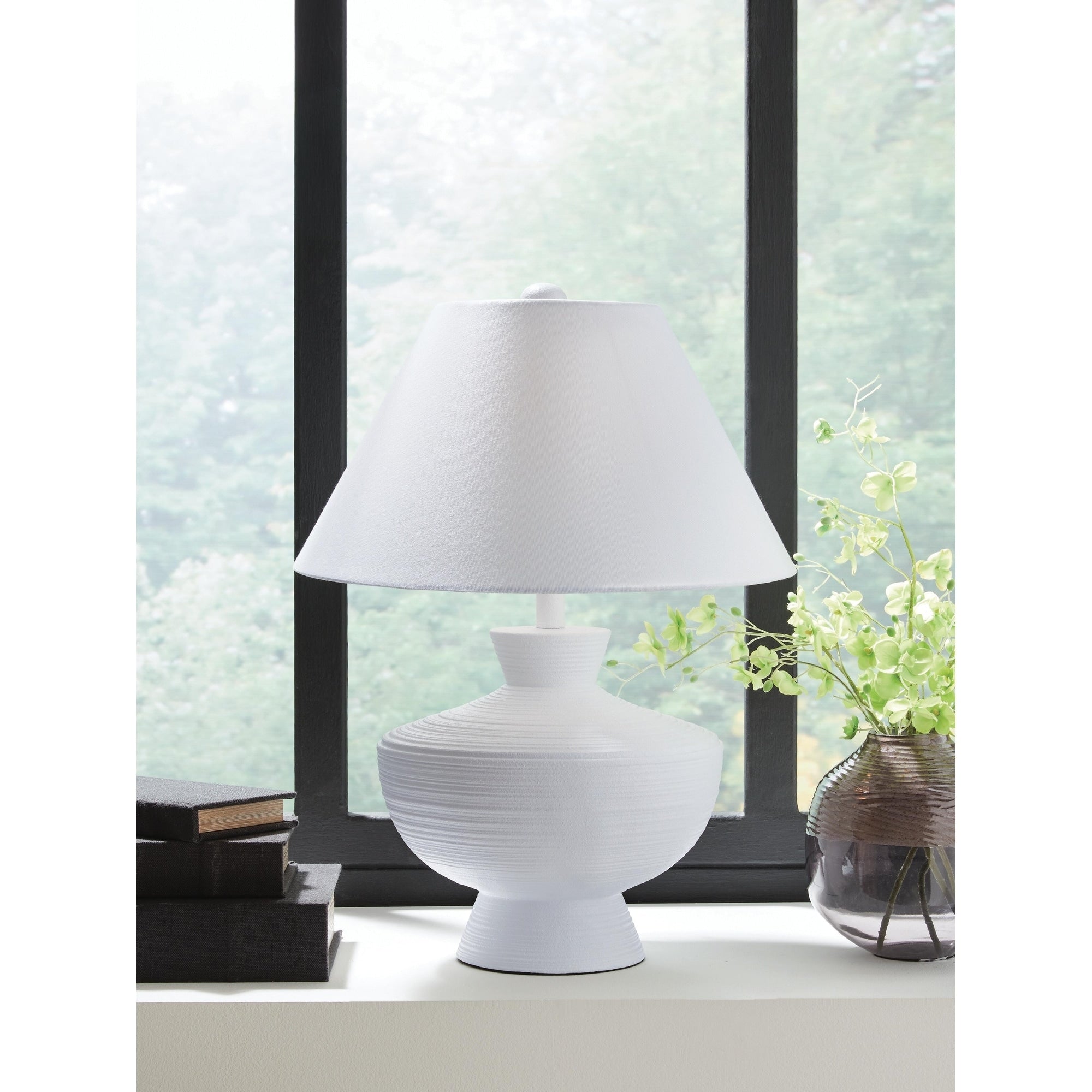 Signature Design By Ashley Harelwood White Table Lamp 18 W X 18 D X 24 H
