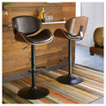 Strick Bolton Harley Adjustable Height Matte Black Bar Stool