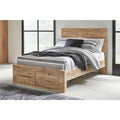 Signature Design By Ashley Hyanna Light Brown Full Platform Storage Bed