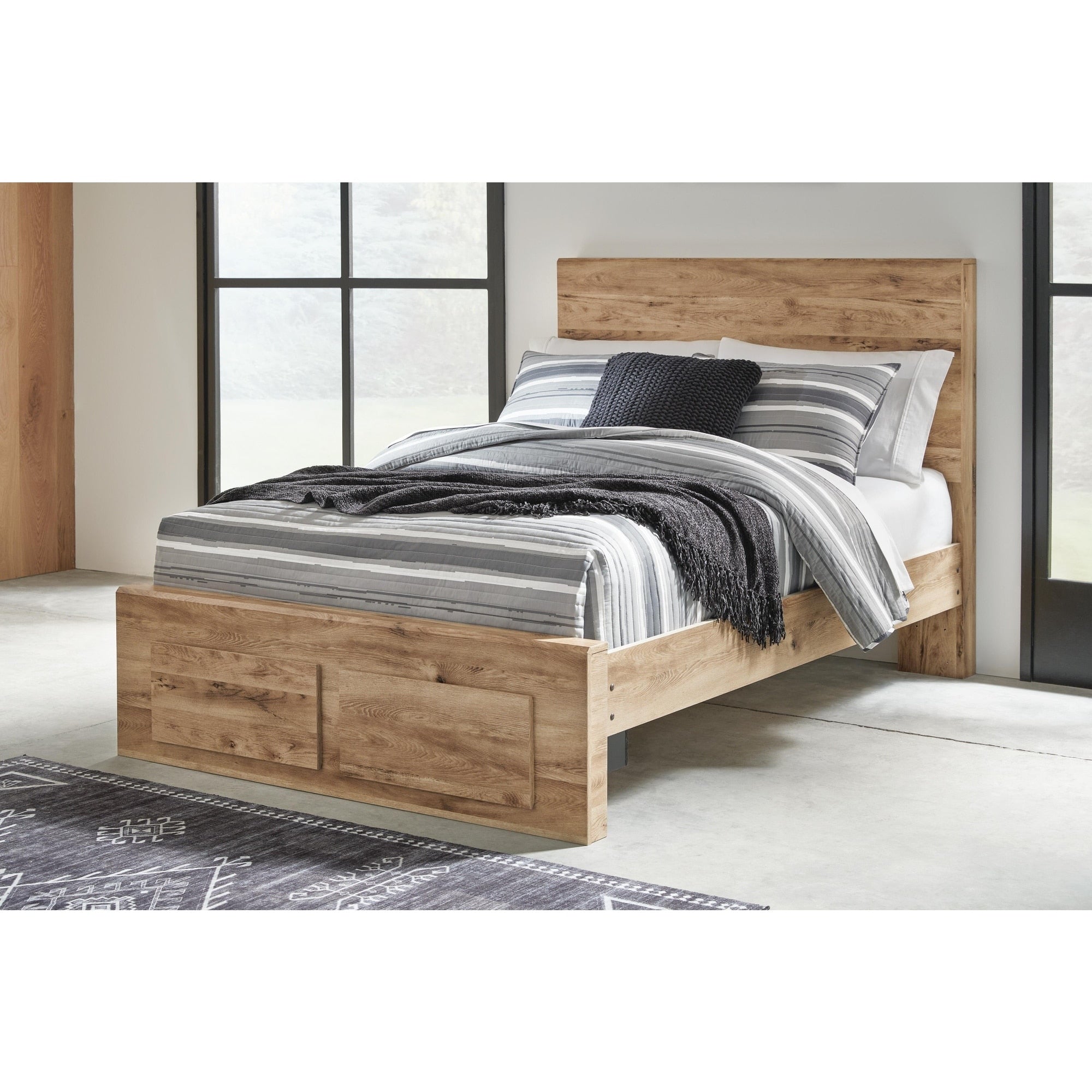Signature Design By Ashley Hyanna Light Brown Full Platform Storage Bed