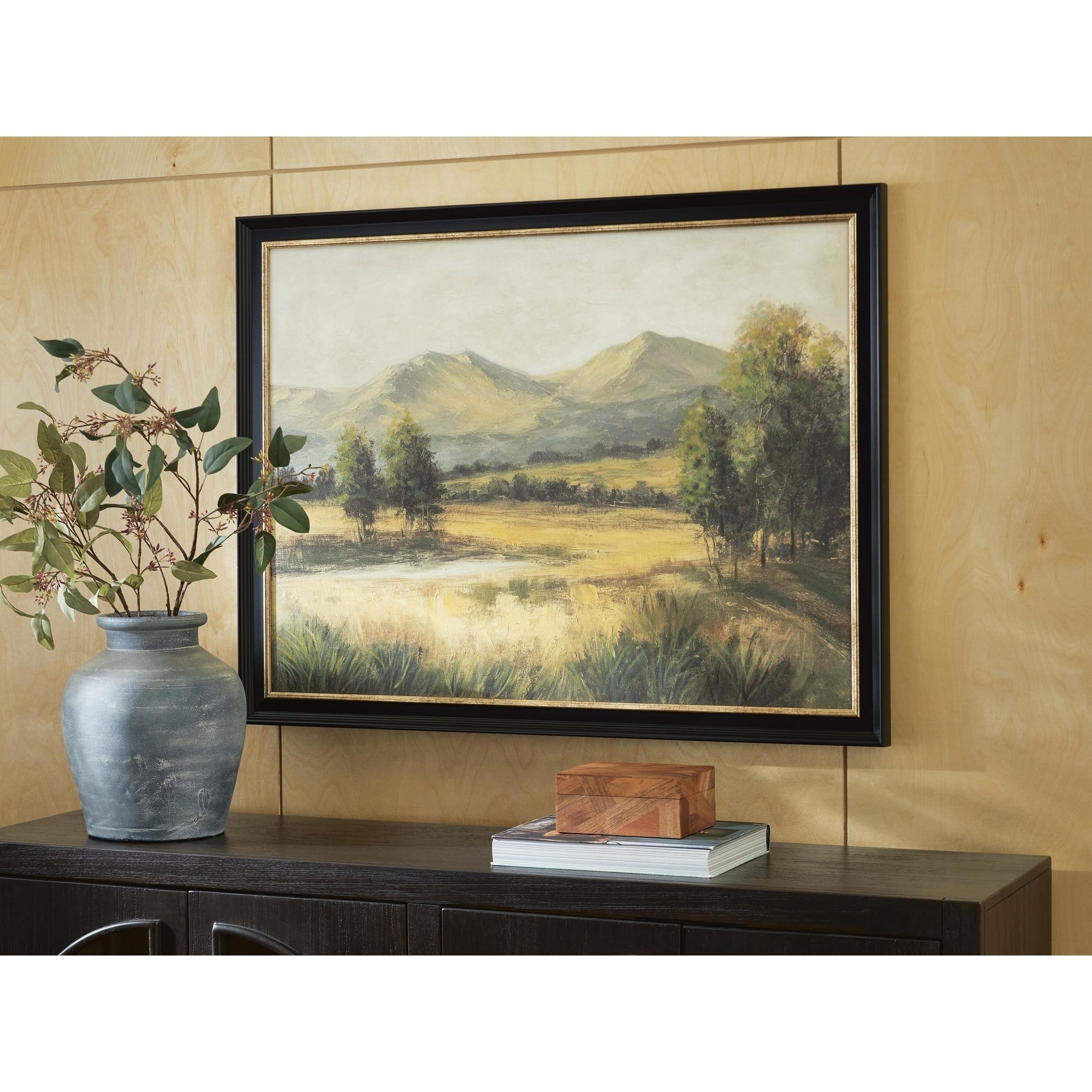 Signature Design By Ashley Ingor Green Yellow Gray Wall Art