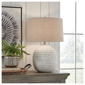 Jamon Casual Beige Ceramic Table Lamp 18 W X 18 D X 27 H