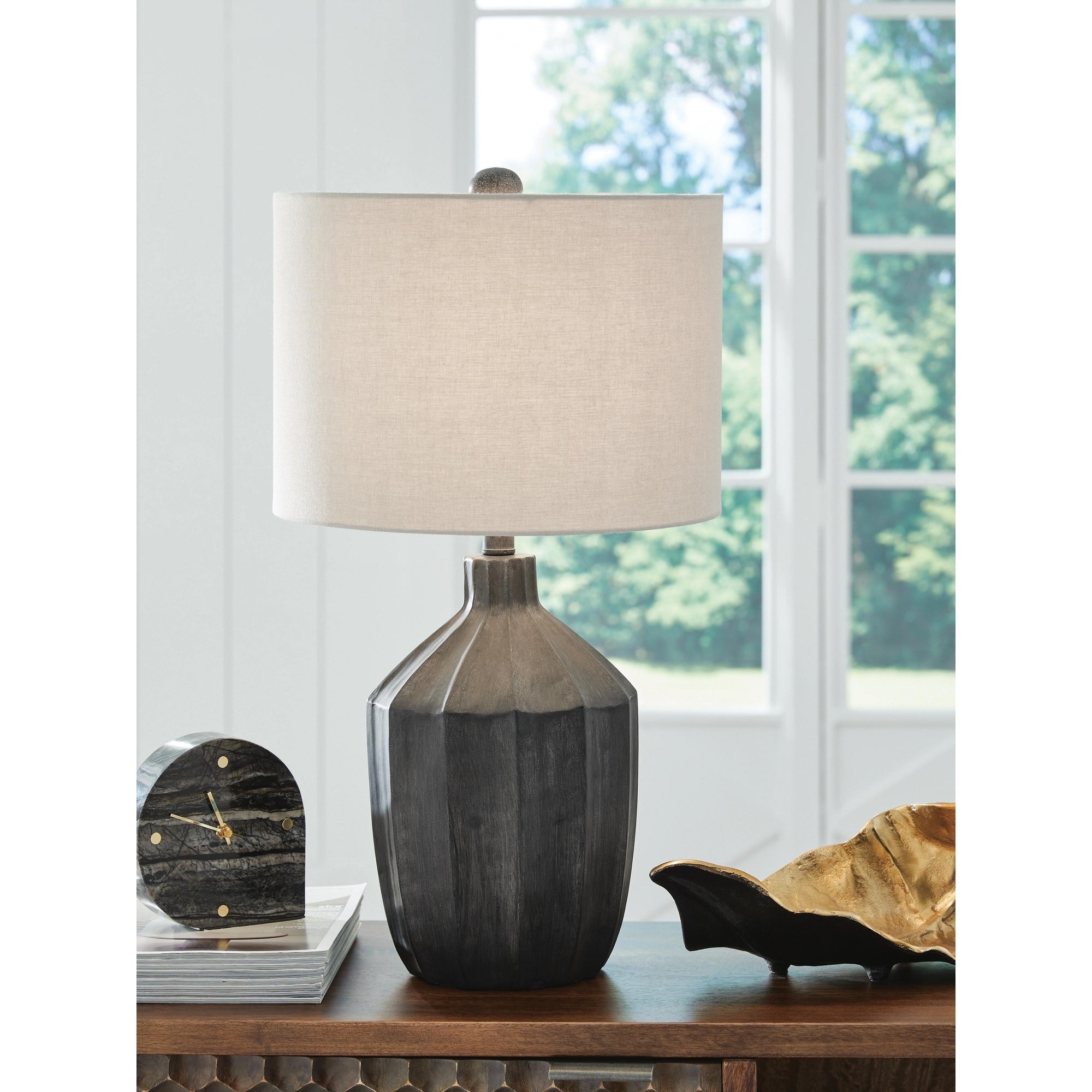 Signature Design By Ashley Jilton Black Table Lamp 14 W X 14 D X 25 H