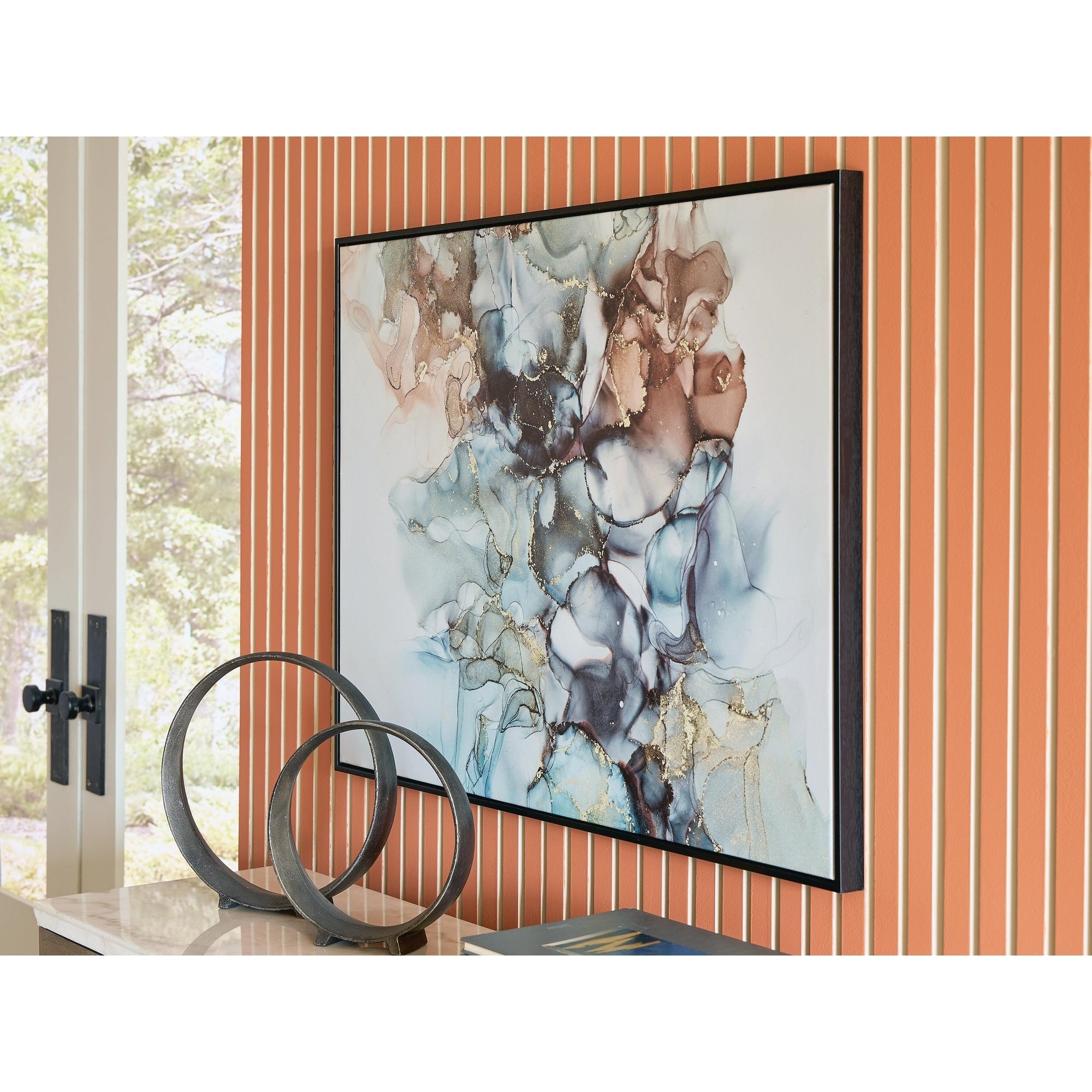 Signature Design By Ashley Jordsboro Blue Brown Wall Art