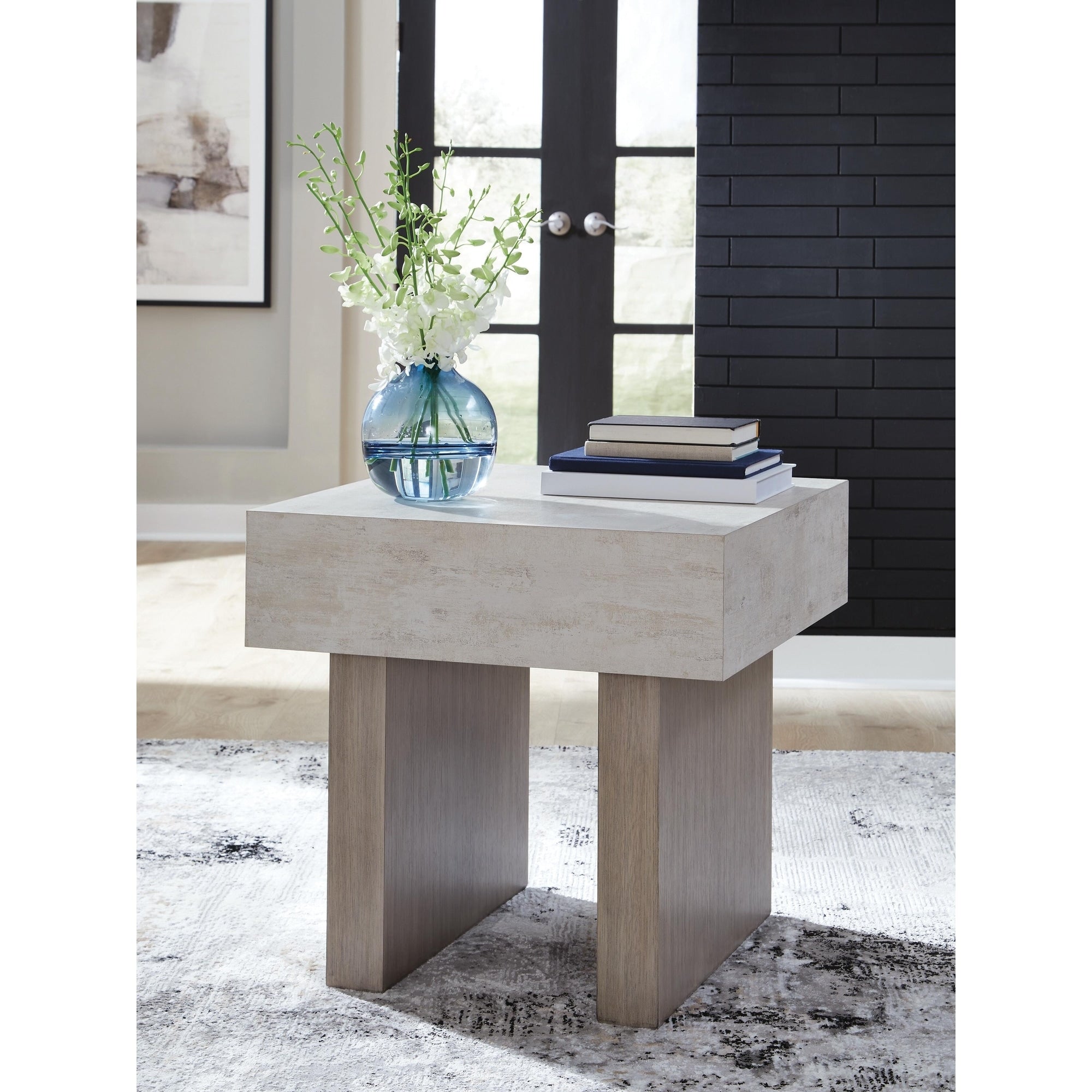 Signature Design By Ashley Jorlaina Brown Gray End Table 26 W X 26 D X 25 H
