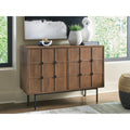 Signature Design By Ashley Juddins Light Brown Black Accent Cabinet 44.13 W X 16.25 D X 31.88 H