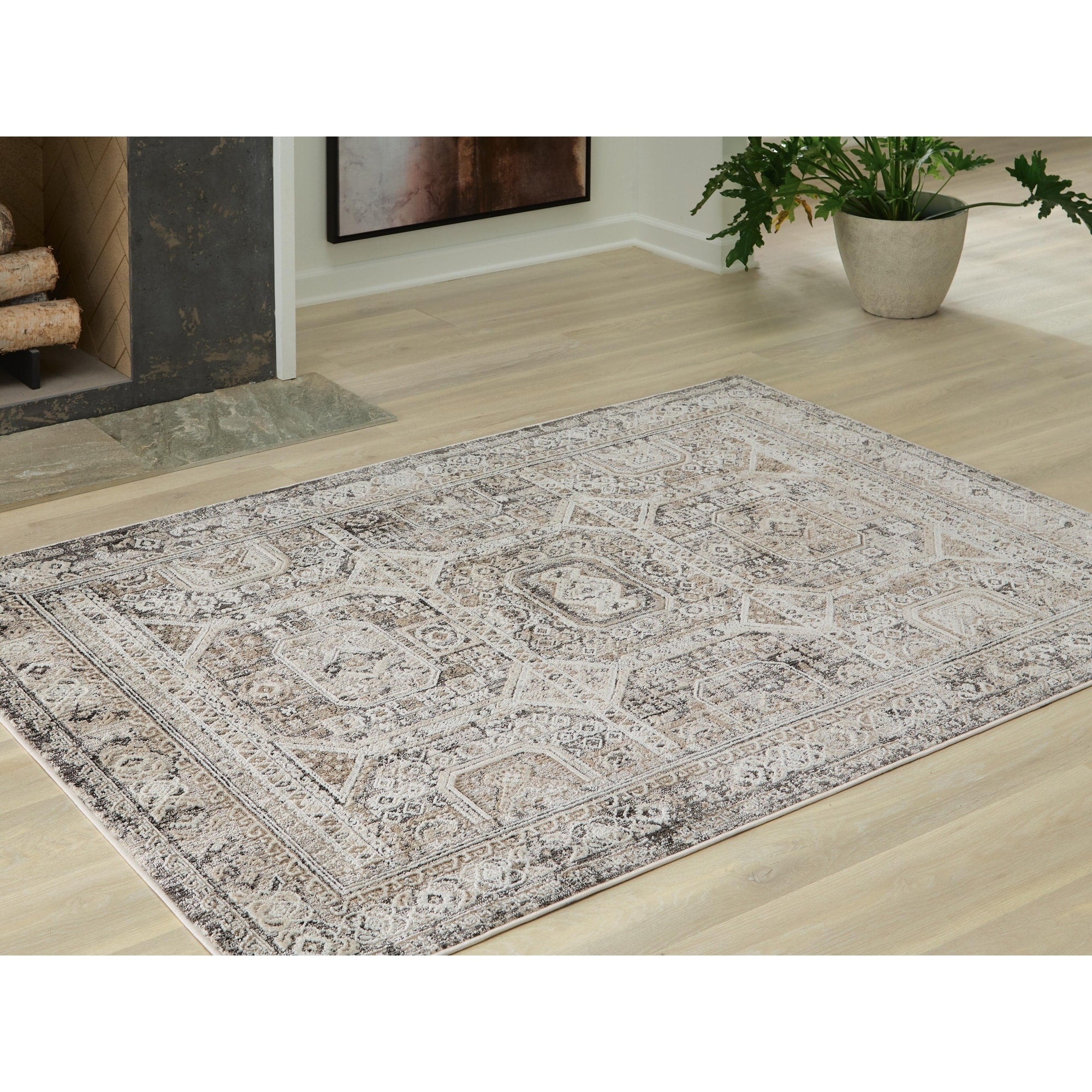 Signature Design By Ashley Junley Black Brown Gray Rug