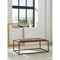 Signature Design By Ashley Junsor Brown Black Coffee Table Ottoman
