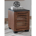 Signature Design By Ashley Kallari Black Brown Chairside End Table 18.13 W X 22.25 D X 24 H