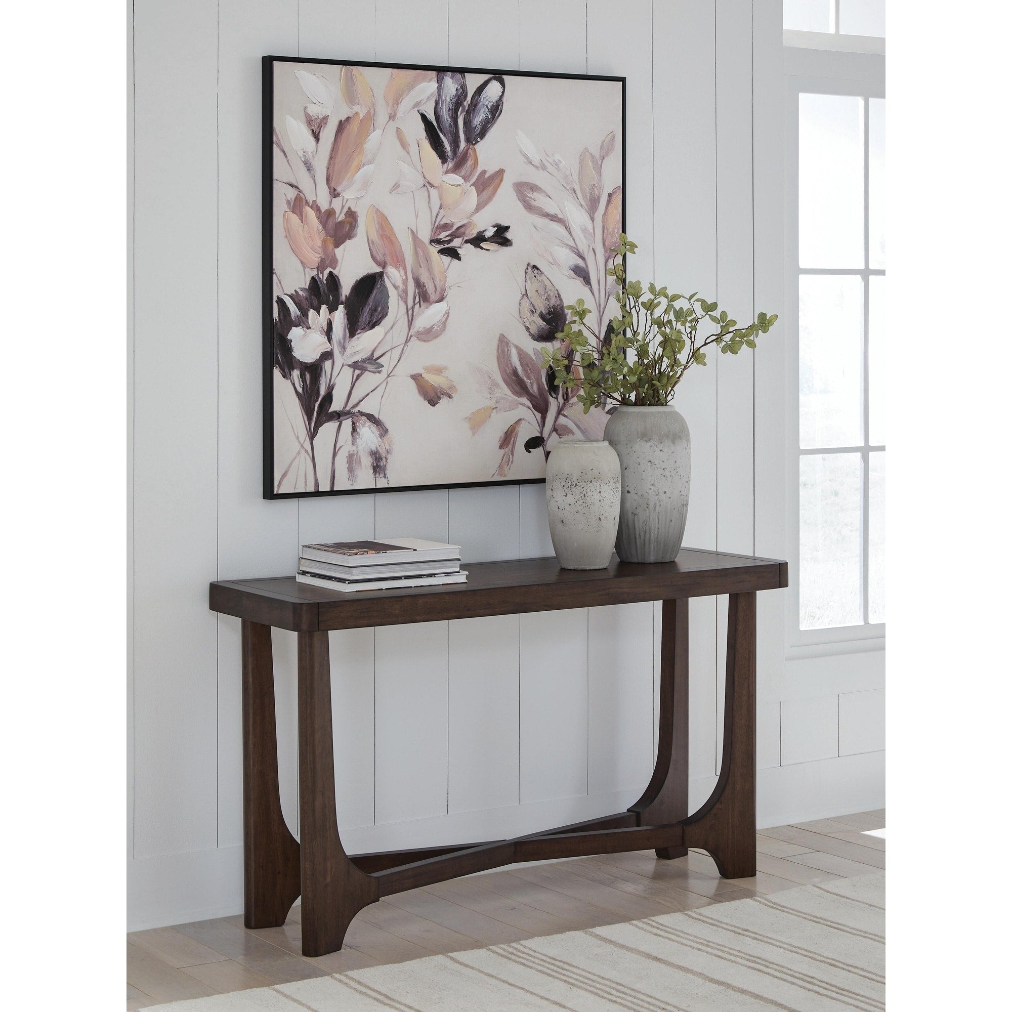 Signature Design By Ashley Korestone Dark Brown Sofa Table 53 W X 18 D X 30 H