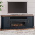 Signature Design By Ashley Landocken Brown Black 83 Tv Stand With Electric Fireplace For Tvs Up To 96 83 W X 20 D X 33 H