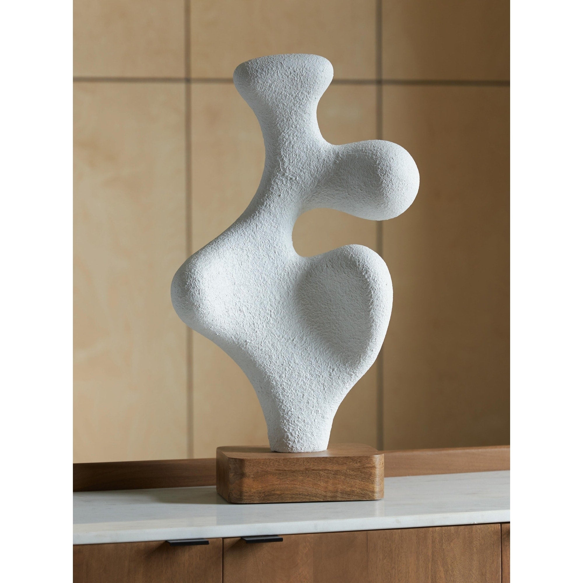 Signature Design By Ashley Lavarsen White Brown Sculpture 14.5 W X 6.5 D X 25.13 H