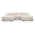 Signature Design By Ashley Lindyn Ivory 3 Piece Sectional With Double Chaise 139 W X 70 D X 38 H