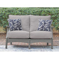 Signature Design By Ashley Lone View Bay Gray Outdoor Loveseat With Cushion