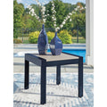 Signature Design By Ashley Mabry Shores Navy Blue Brown Outdoor End Table 24 W X 22 D X 20 H