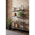 Signature Design By Ashley Gilesgrove Black Grey Wood Metal Bookcase