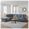 Signature Design By Ashley Marleton Dark Blue 2 Piece Sectional With Chaise 115 W X 91 D X 38 H