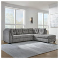 Signature Design By Ashley Marleton Gray 2 Piece Sectional With Chaise 115 W X 91 D X 38 H