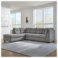 Signature Design By Ashley Marleton Gray 2 Piece Sleeper Sectional With Chaise 115 W X 91 D X 38 H