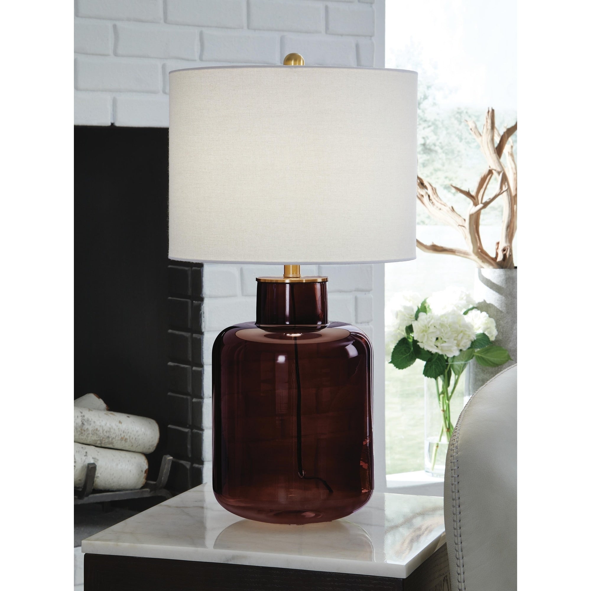 Signature Design By Ashley Mette Brown Gold Table Lamp 15 W X 15 D X 28 H