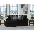 Signature Design By Ashley Midnight Madness Black 2 Piece Sectional With Chaise 86 W X 65 D X 40 H