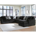 Signature Design By Ashley Midnight Madness Black 6 Piece Sectional With Chaise
