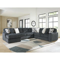 Signature Design By Ashley Midnight Madness Dark Gray 4 Piece Sectional With Chaise