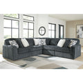 Signature Design By Ashley Midnight Madness Dark Gray 5 Piece Sectional 122 W X 122 D X 40 H