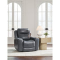 Signature Design By Ashley Mighty Moves Gray Power Recliner