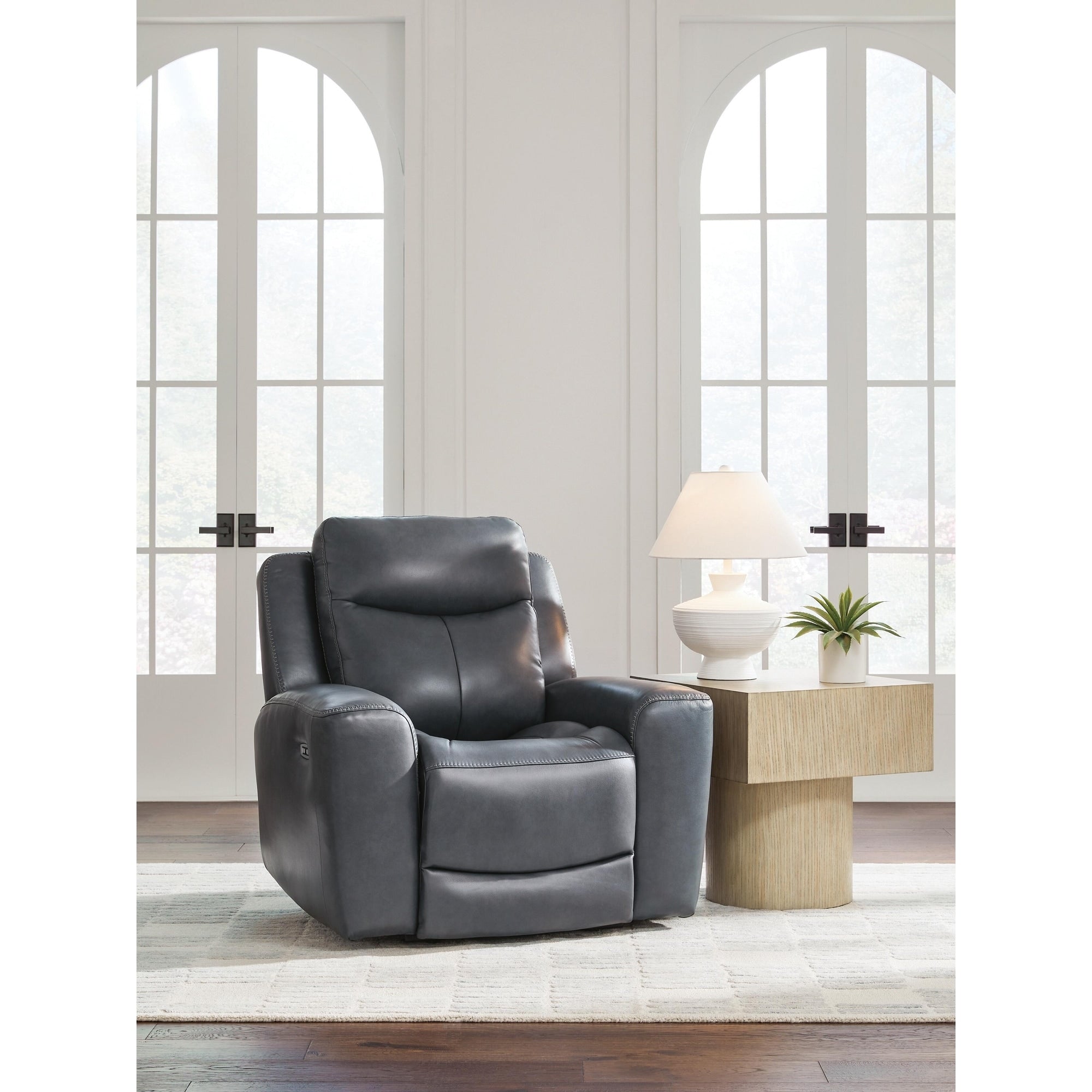 Signature Design By Ashley Mighty Moves Gray Power Recliner