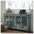 Signature Design By Ashley Mirimyn Antique Teal Accent Cabinet