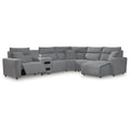 Signature Design By Ashley Modmax Ii 6 Piece Reclining Sectional With Chaise And Audio Console