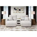 Signature Design By Ashley Modmax Ii Gray 3 Piece Power Reclining Sectional With Chaise And Audio Console