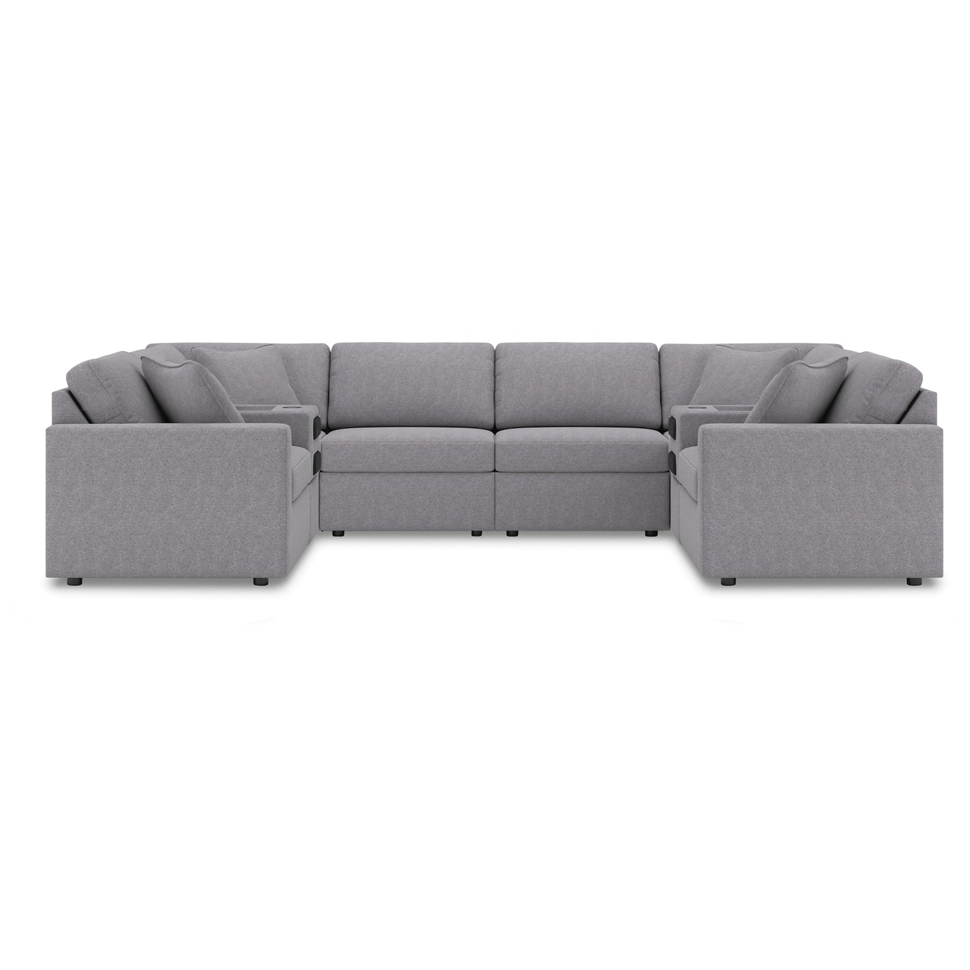 Signature Design By Ashley Modmax Light Gray 8 Piece Sectional 138 W X 92 D X 36 H