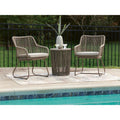 Signature Design By Ashley Monarch Heights Beige Outdoor Table And 2 Chairs 18 W X 18 D X 22 H