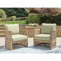 Signature Design By Ashley Moondance Green Brown Outdoor Lounge Chair Set Of 2 28 W X 30 D X 35 H