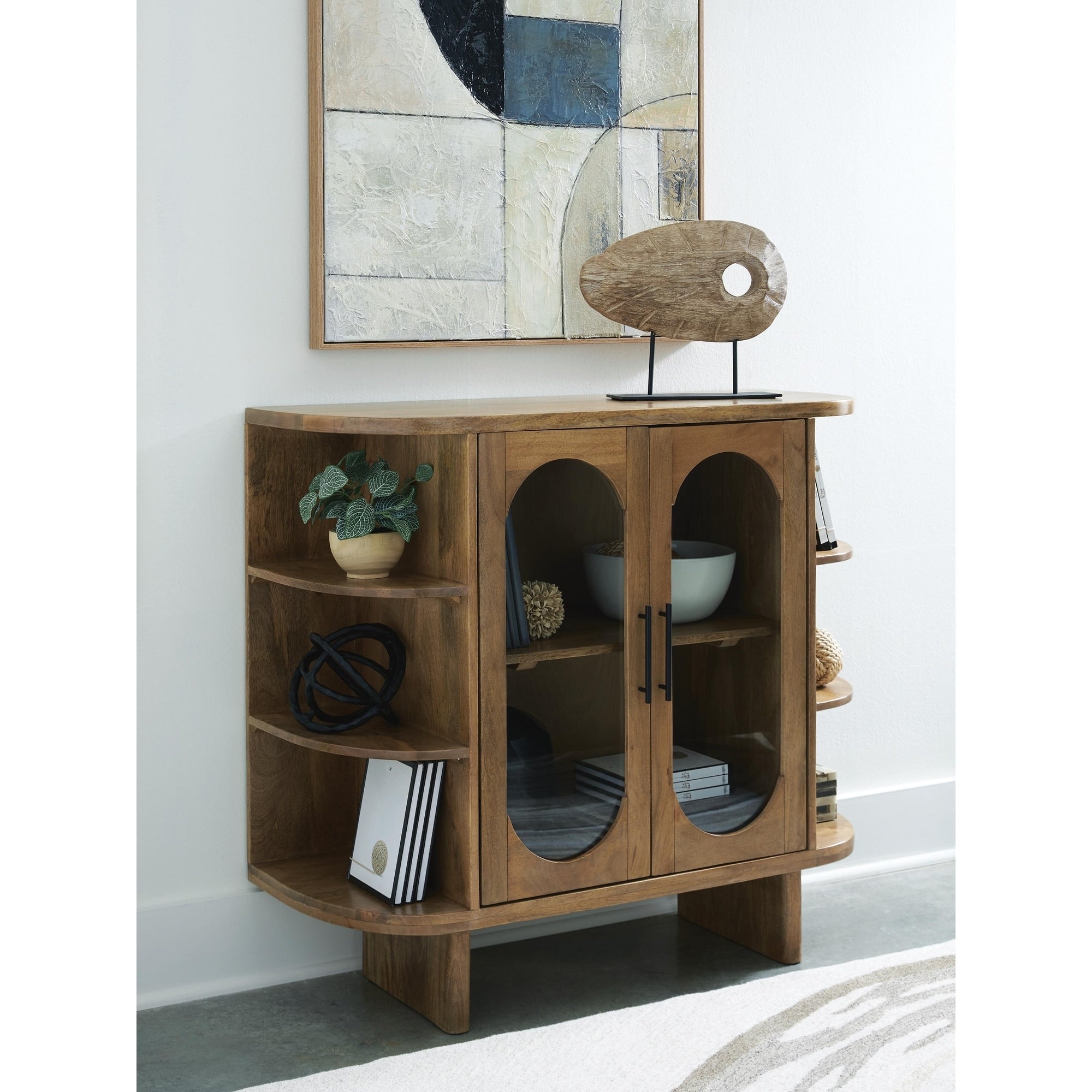 Signature Design By Ashley Niall Light Brown Accent Cabinet 40 W X 16.13 D X 36.75 H